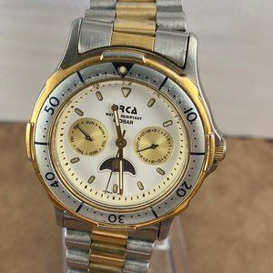 Maruman Orca Moonphase Day Date Quartz Watch